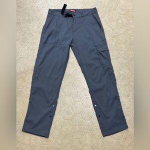 Men's 34 LAKE & TRAIL Grey Lightweight Hiking  Technical Hybrid Roll Cuff Pants